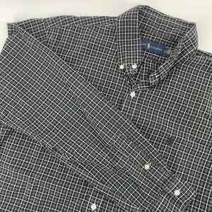 Ralph Lauren‎ Plaid Button Down Shirt Long Sleeve Dress Shirt Mens Large